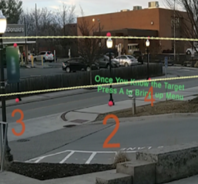 Evaluation of Pointing Ray Techniques for Distant Object Referencing in Model-Free Outdoor Collaborative Augmented Reality